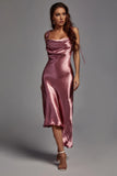 Nakota Asymmetric Dress - Pink - Bellabarnett