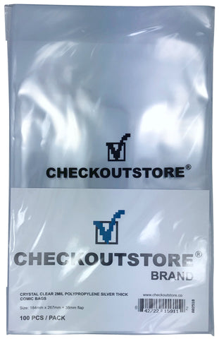 CheckOutStore Crystal Clear Silver Age Comic Book Bags with