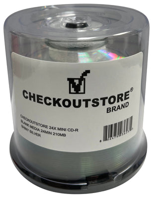 CheckOutStore 24x MINI CD-R Blank Media 24Min 210MB White Inkjet