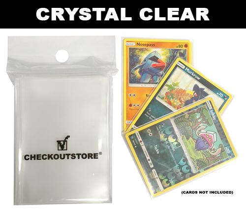 CheckOutStore Protective Sleeves CheckOutStore Crystal Clear Protective Sleeves MTG, Pokemon, Board Games (66 x 91 mm)