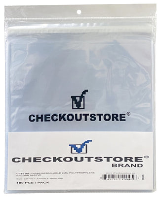 CheckOutStore Clear Plastic OPP with Sealable Flap for 12 LP Vinyl Record  Album Covers (Outer Sleeves), CheckOutStore.com