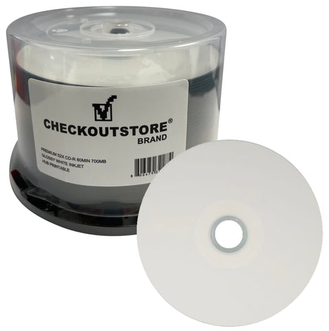 CheckOutStore 24x MINI CD-R Blank Media 24Min 210MB White Inkjet, CheckOutStore.com