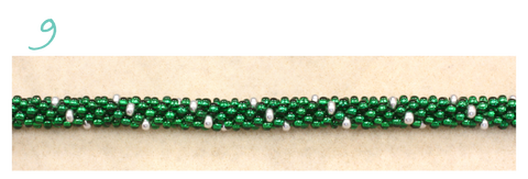 Free Instructions Emerald Kumihimo bracelet 9