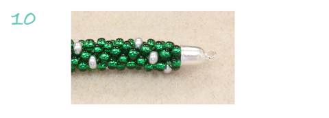 Free Instructions Emerald Kumihimo bracelet 10