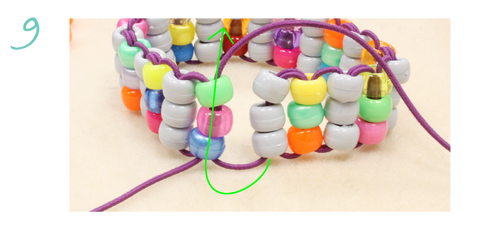 Free Instructions Ladder Bracelet 9