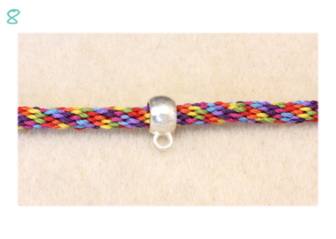 Rainbow Kumihimo Bracelet free instruction 8