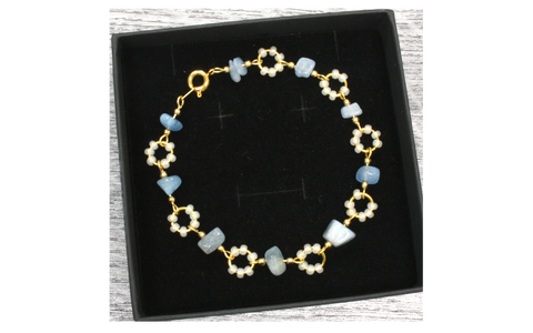 Free Instructions Spring Aquamarine Bracelet