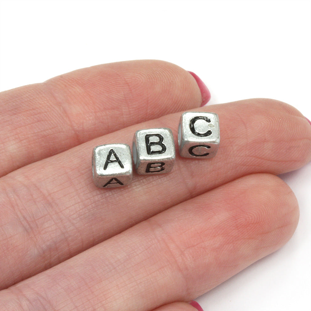 Sterling silver store alphabet beads wholesale