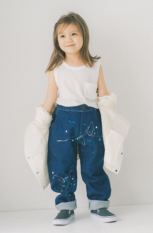 Splatter Hand print Denim