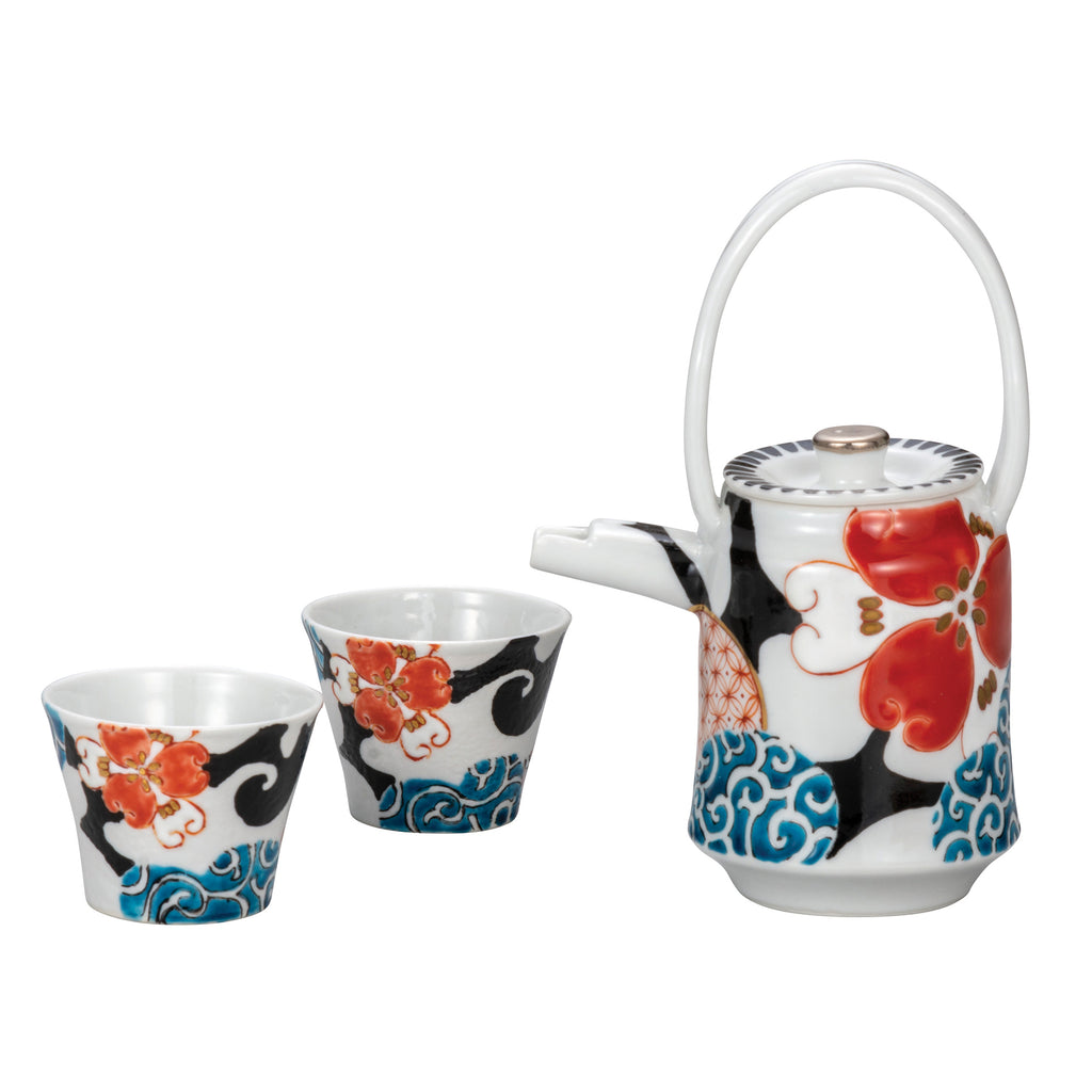 Five Flowers Kutani Ware Sake Cup Set of 5 – SAKE.treat | Premium