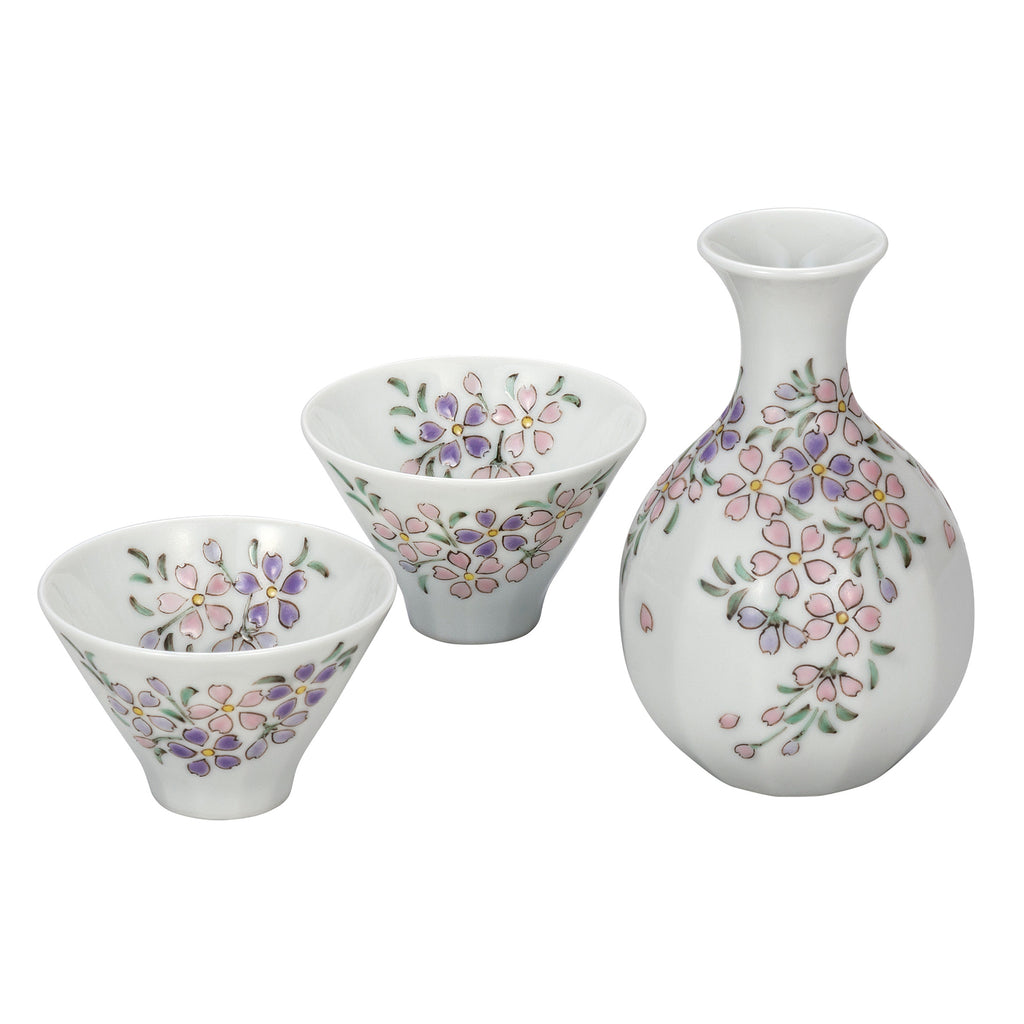 Five Flowers Kutani Ware Sake Cup Set of 5 – SAKE.treat | Premium