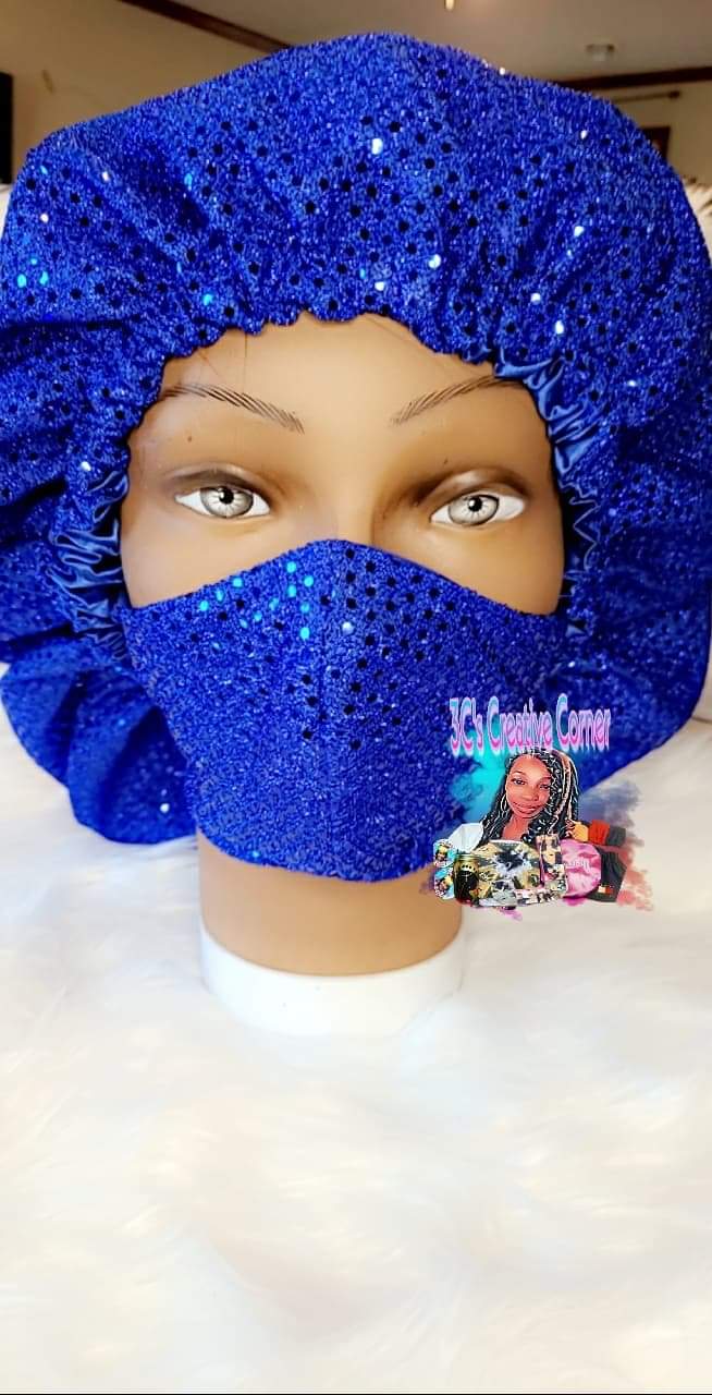 Premium Handmade Satin Bonnet and Mask | 3C's Creative Corner™