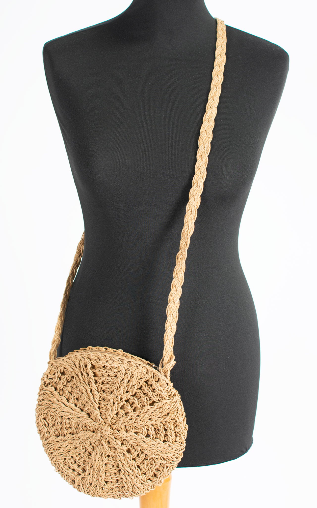 Crochet Round Bag | Camel