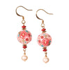 Clear Mum Tensha Bead Earring