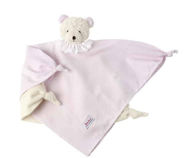 Kathe Kruse Towel Doll Bear vichy pink | Da Da Kinder Store