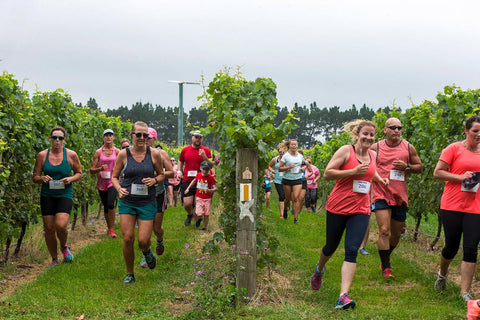 Running through the vines, Vine Run January 2018.