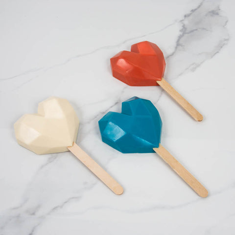 Sugar Crafty - GEO HEART POP - Silicone Mould