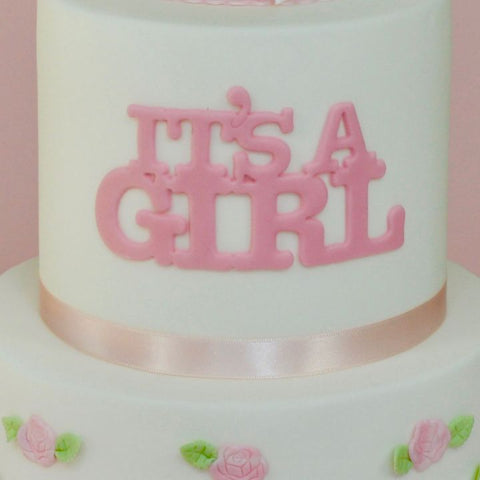 FMM Sugarcraft - Curved Words- It's a Girls Cutter