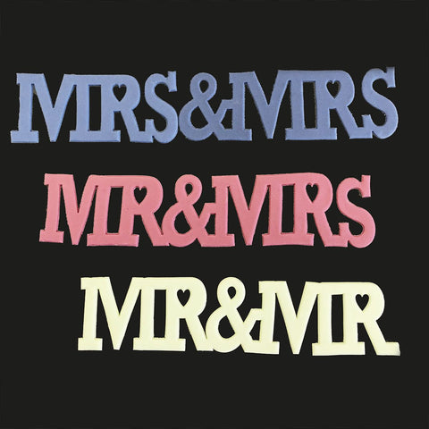 FMM Sugarcraft - Curved Words - Mr & Mrs Cutter