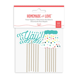 Homemade With Love - Treat Toppers - Yay & Party Hat (12 pieces)