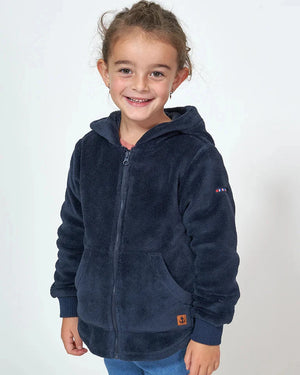 Teddy Polar Hooded Jacket - Navy - DAWN