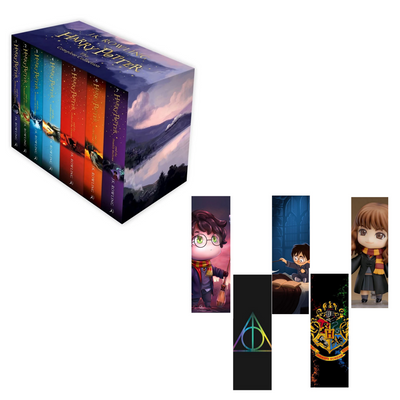 Harry Potter Box Set with 5 Harry Potter Bookmarks Free (Set of 7 Volumes)-  Paperback, eLocalshop