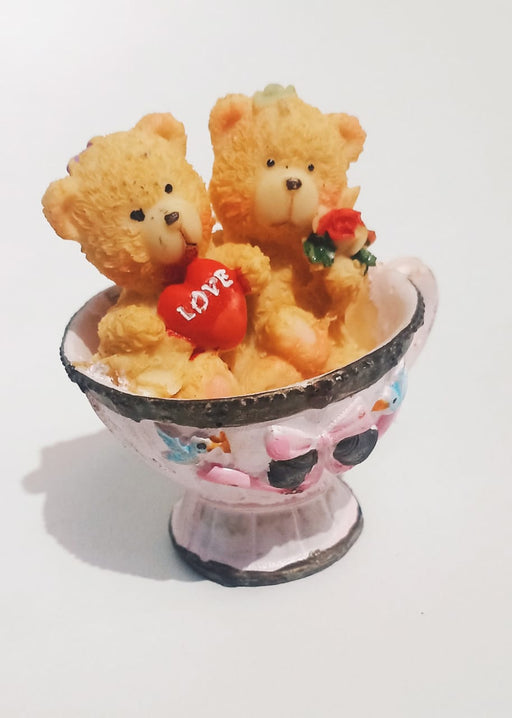 Globle Creations Teddy and 3 Rose Flowers in Beautiful Heart Shape Box with  Soft Toy - Best Gift to Express Love On Valentine's Day, Rose Day Or Decor