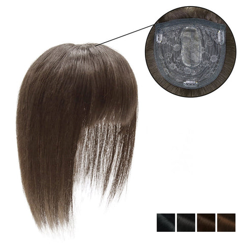 15*15cm Base Hair Topper with Bangs