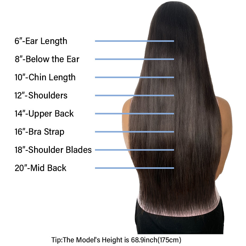 E-litchi Human Hair Extensions Size Guide