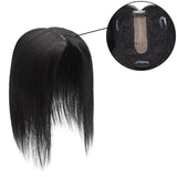 Jet Black Human Hair Topper For Women Thinning Crown 10*12cm Silk Base