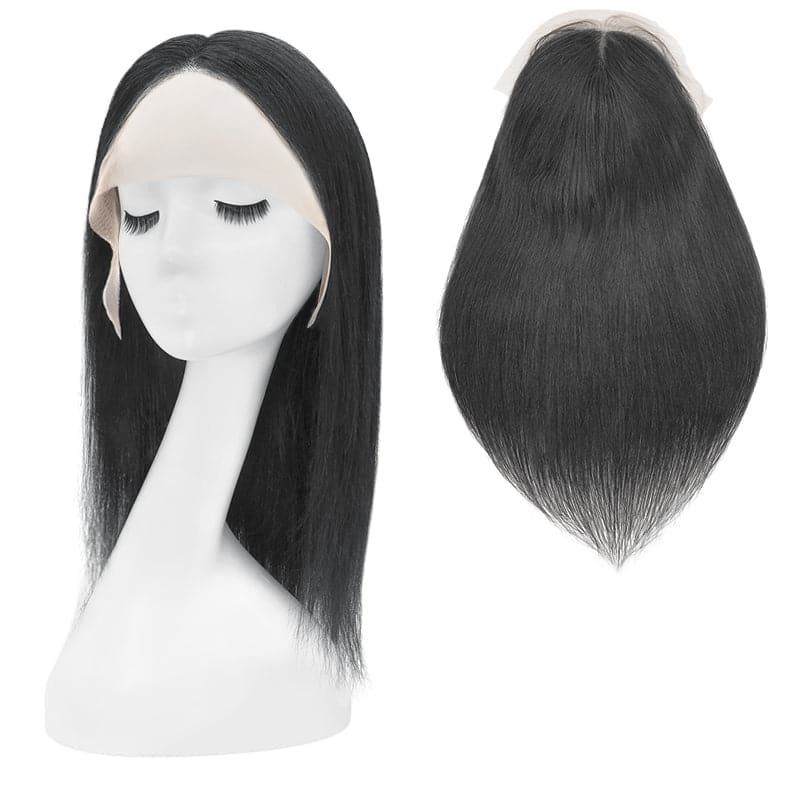 Lace Front 13x4 Human Hair Long Wigs Straight Natural Black Middle Par E Litchi Hair 