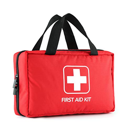 General Medi 210 Piece First Aid Kit- Emergency kit - Reflective Design -  Includes Eyewash, Ice(Cold) Pack, Moleskin Pad and Emergency Blanket for