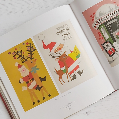 Kitschy vintage Christmas card images in Midcentury Christmas by Sarah Archer