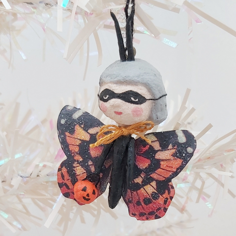 spun cotton butterfly girl Halloween ornament