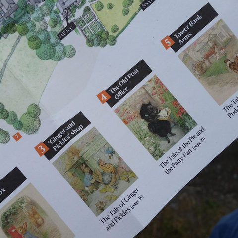 map of other places in the village that inspired Beatrix Potter