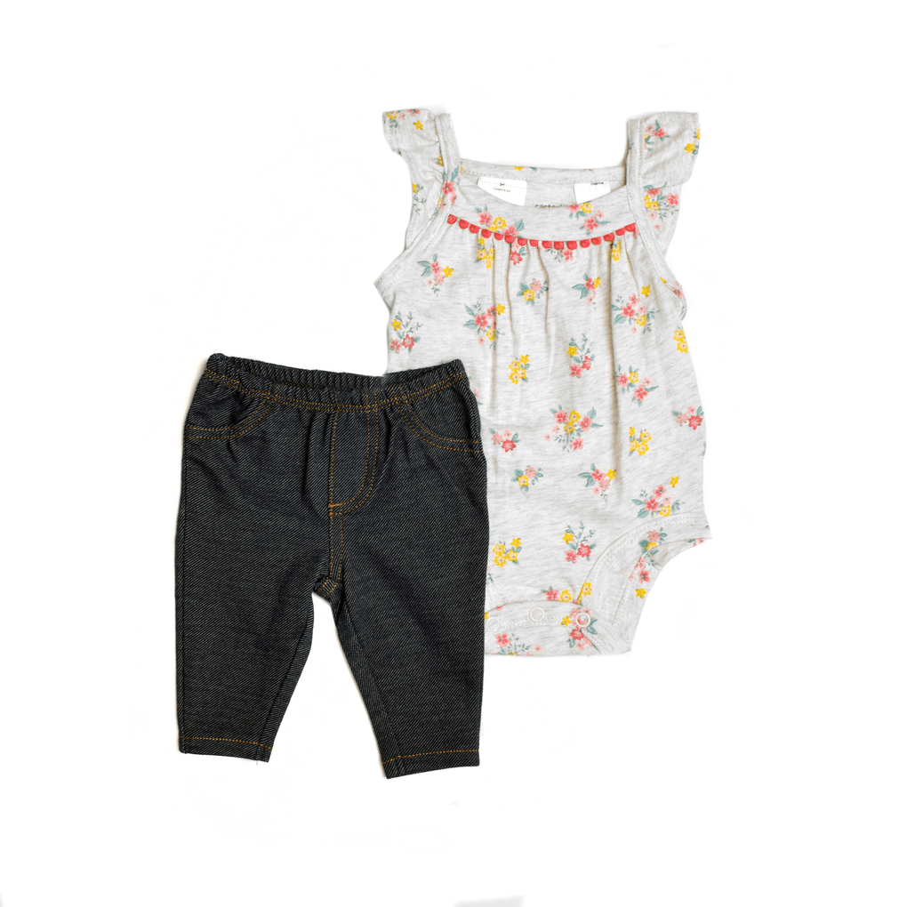 Carters Conjunto De Bebe Nina Estampado De Flores