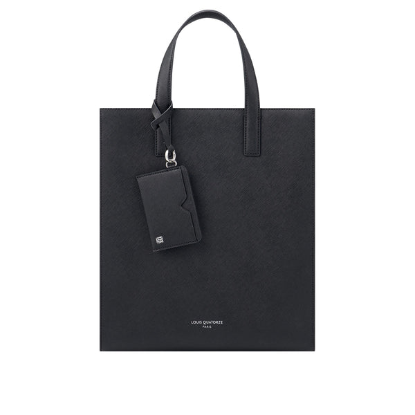 Formal Crossgrained Leather Tote Bag – LOUIS QUATORZE