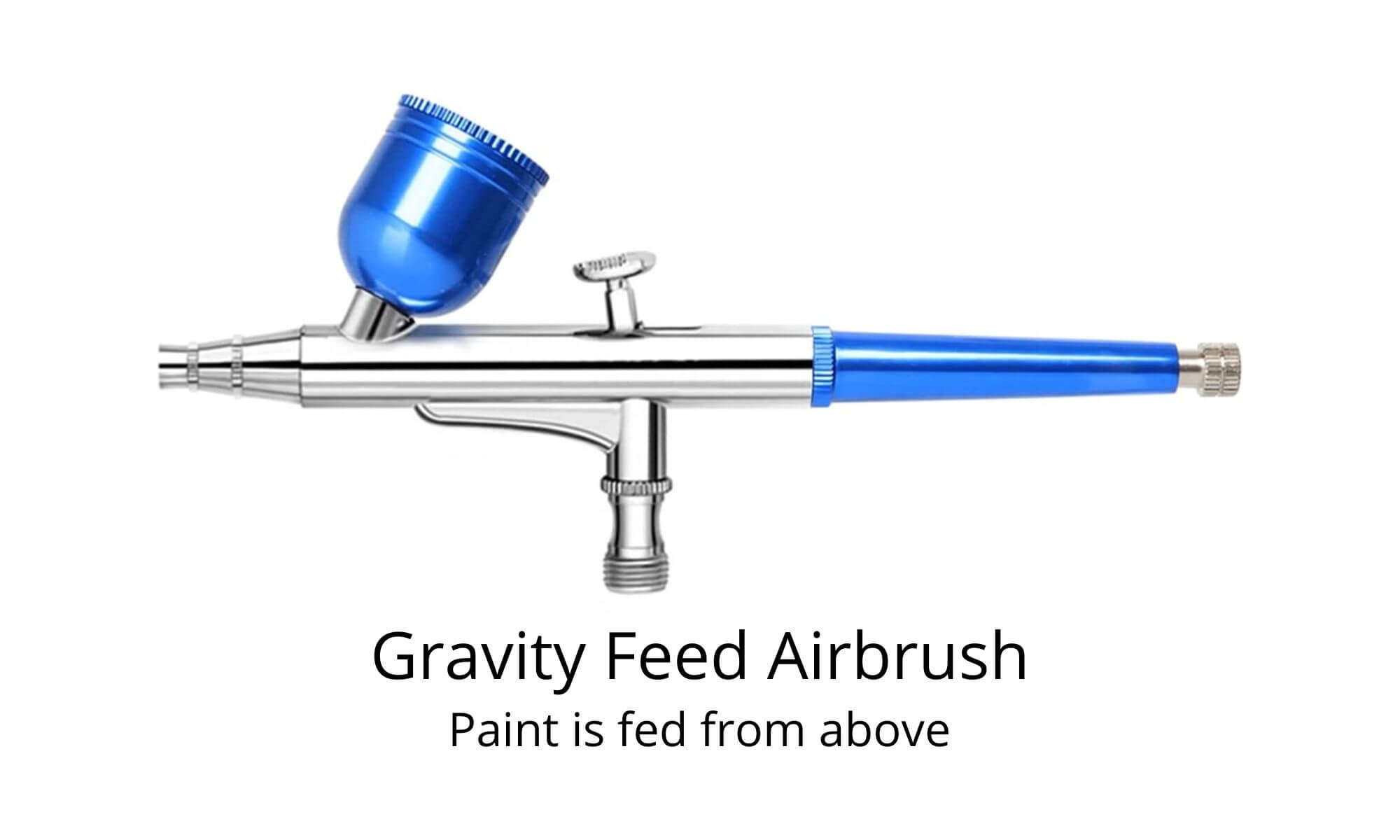 Gravity airbrushes