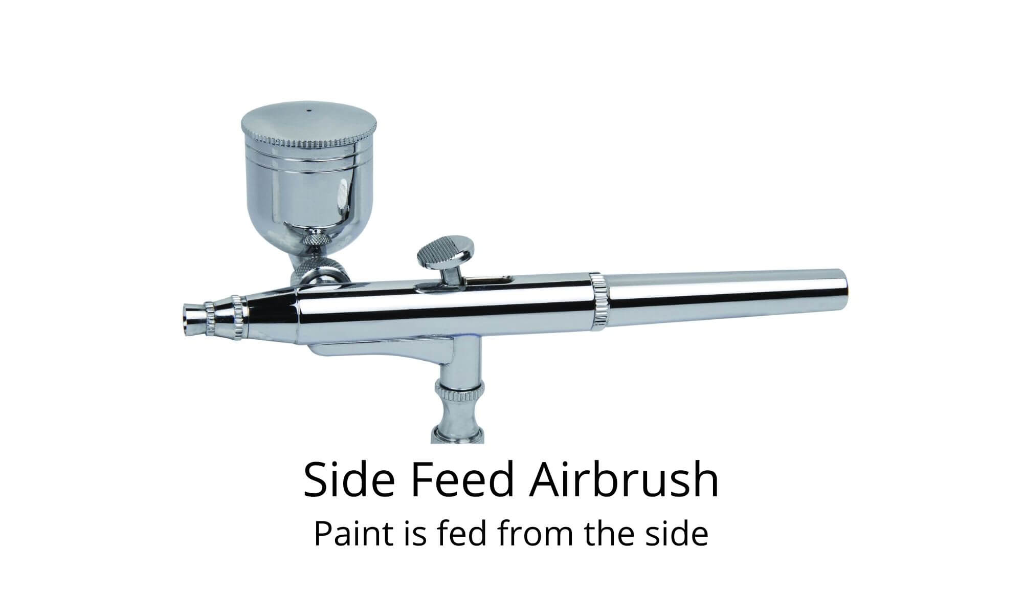 Side feed airbrush