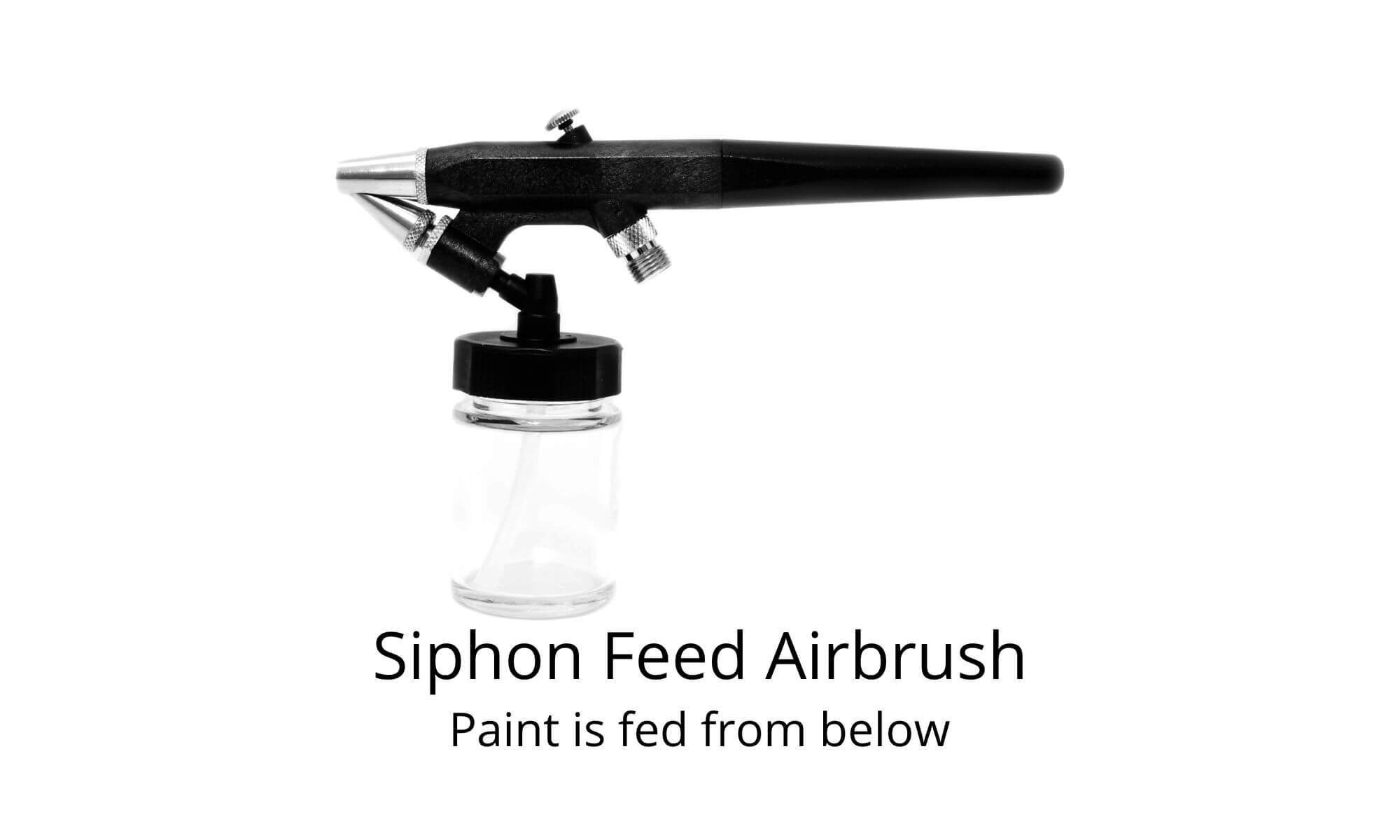 Siphon feed airbrush guns