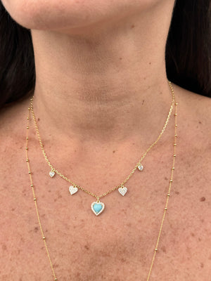 STERLING SILVER MULTI PAVE CHARMS GOLD PLATED NECKLACE - TECHNOSTATION