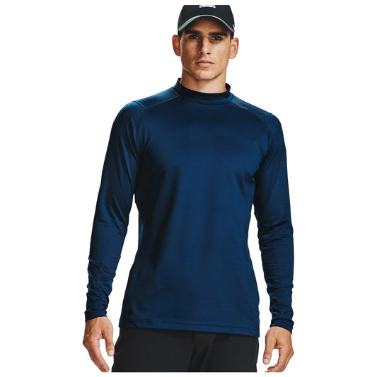 Under Armour Rush ColdGear 2.0 Mock Top - Men's Emotion Blue/Reflective, S  : Clothing, Shoes & Jewelry 