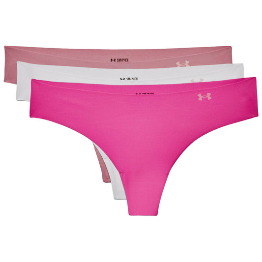 panties Under Armour Pure Stretch Thong 3 Pack - 295/Nude - women´s 