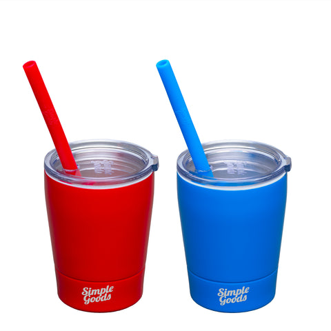 Tiblue Kids & Toddler Cup - 4 Pack 8oz Spill Proof Stainless Steel