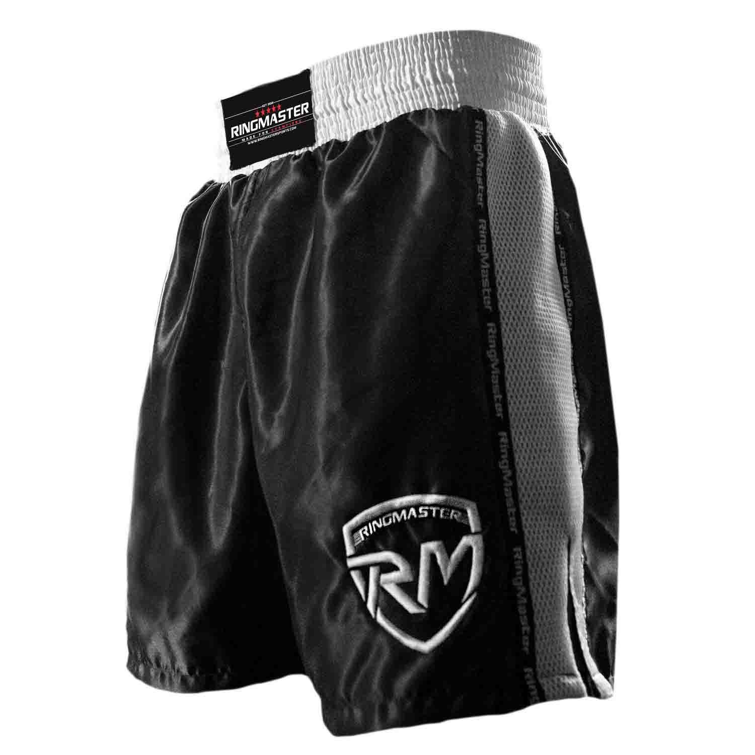 Custom Adult Boxing Robe + Muay Thai Shorts : Black/Elephant