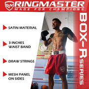 RingMaster Sports BoxR Kids Boxing Shorts Red
