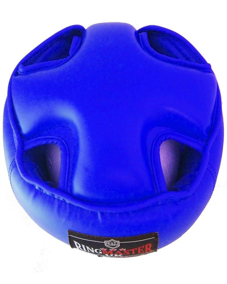 RingMaster Sports Open Face Headguard AIBA styled Blue Image 4