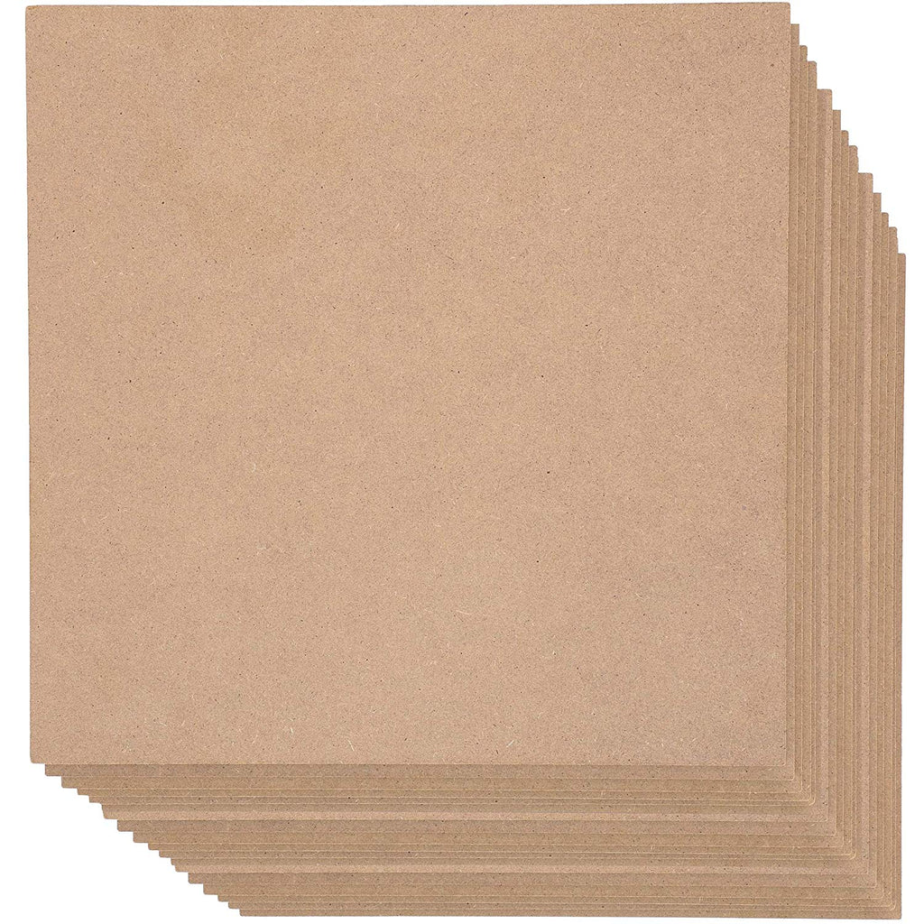 1/4 In MDF Wood Chipboard Sheets for Crafts, Engraving, Painting (11x14 in,  6 Pack)