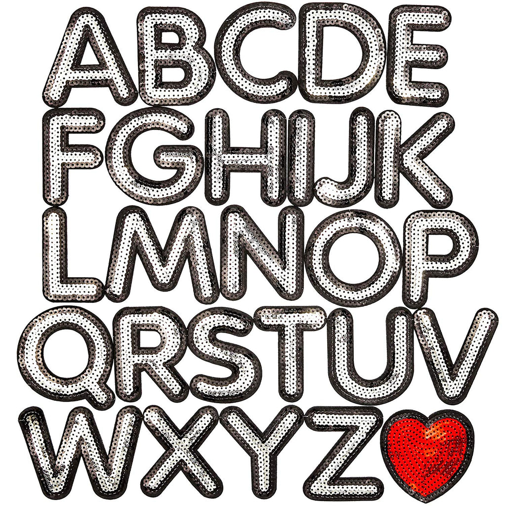 52 Pieces Iron On Letters for Clothing, 2 Sets A-Z Chenille Letter Patches  for Jackets & Denim, 5 Colors (1 Inch) 