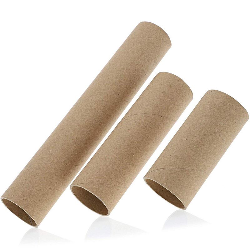 Bright Creations White Paper Cardboard Craft Tube Rolls (50 Pack